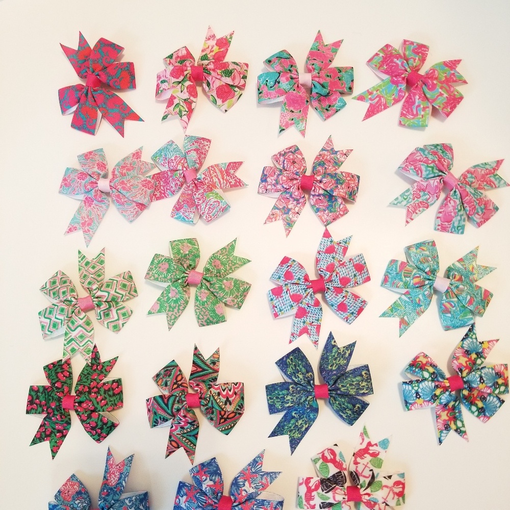 3.5in Girls bows - Lilly Pulitzer inspired